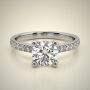 PAVE SOLITAIRE RING ENG048